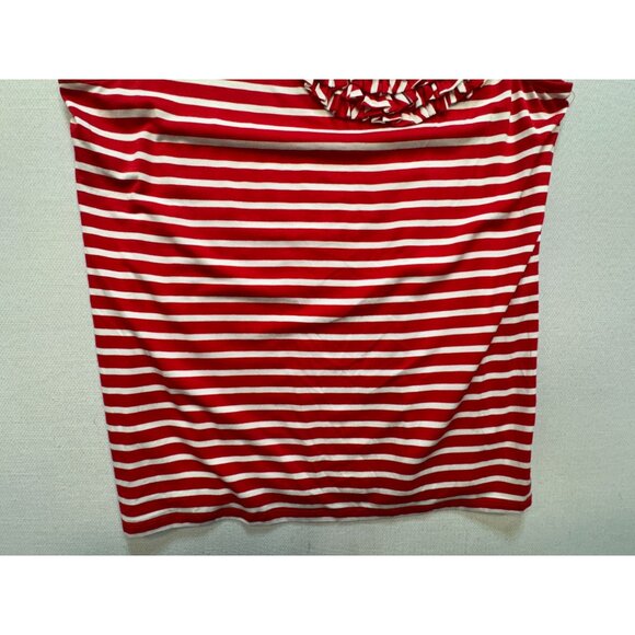 Liz Claiborne Womens Paint the Town Red Blouse Size XL Red Stripe Sleeveless NWT - Picture 5 of 8